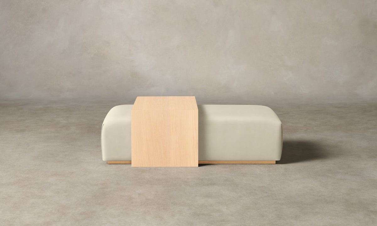 The Bowery Ottoman - Pebbled Leather Swan