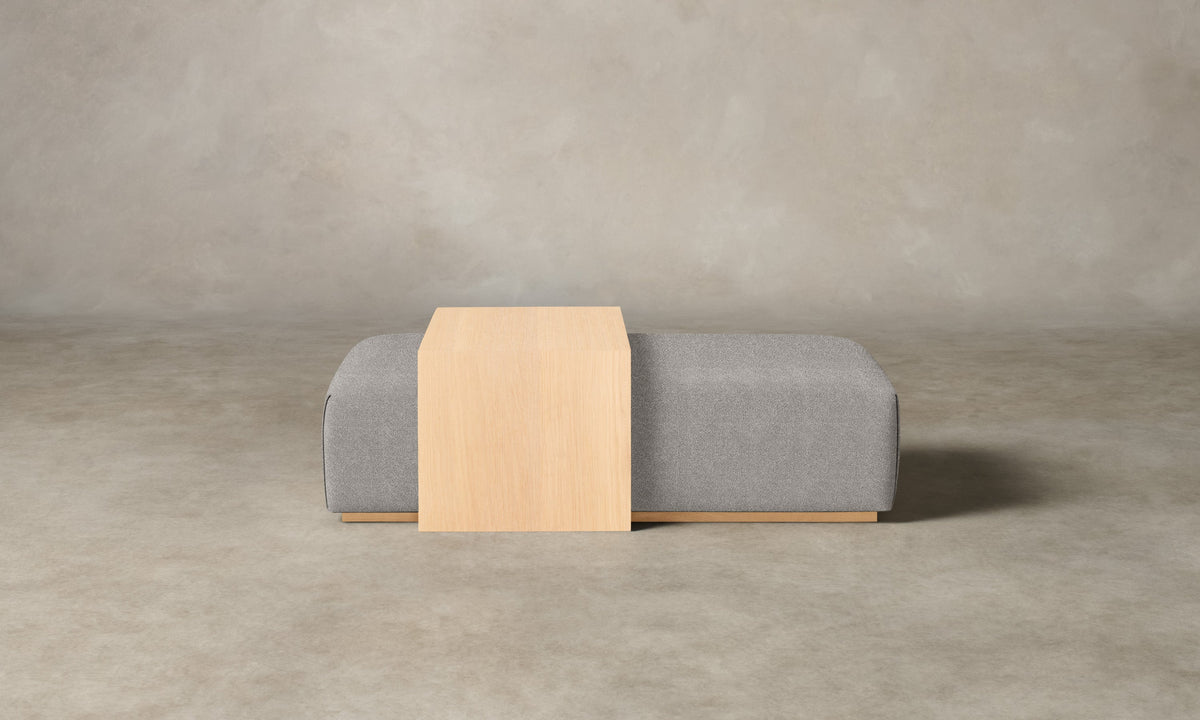 The Bowery Ottoman - Performance Textural Weave Breeze