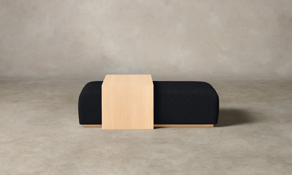 The Bowery Ottoman - Performance Textural Weave Marina