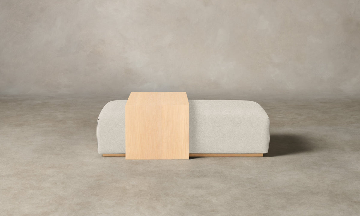 The Bowery Ottoman - Performance Textural Weave Wisp