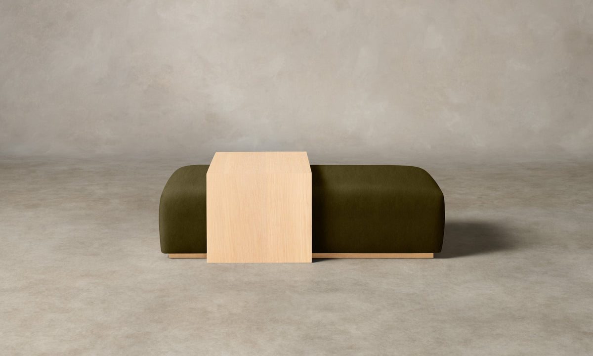 The Bowery Ottoman - Performance Velvet Olive