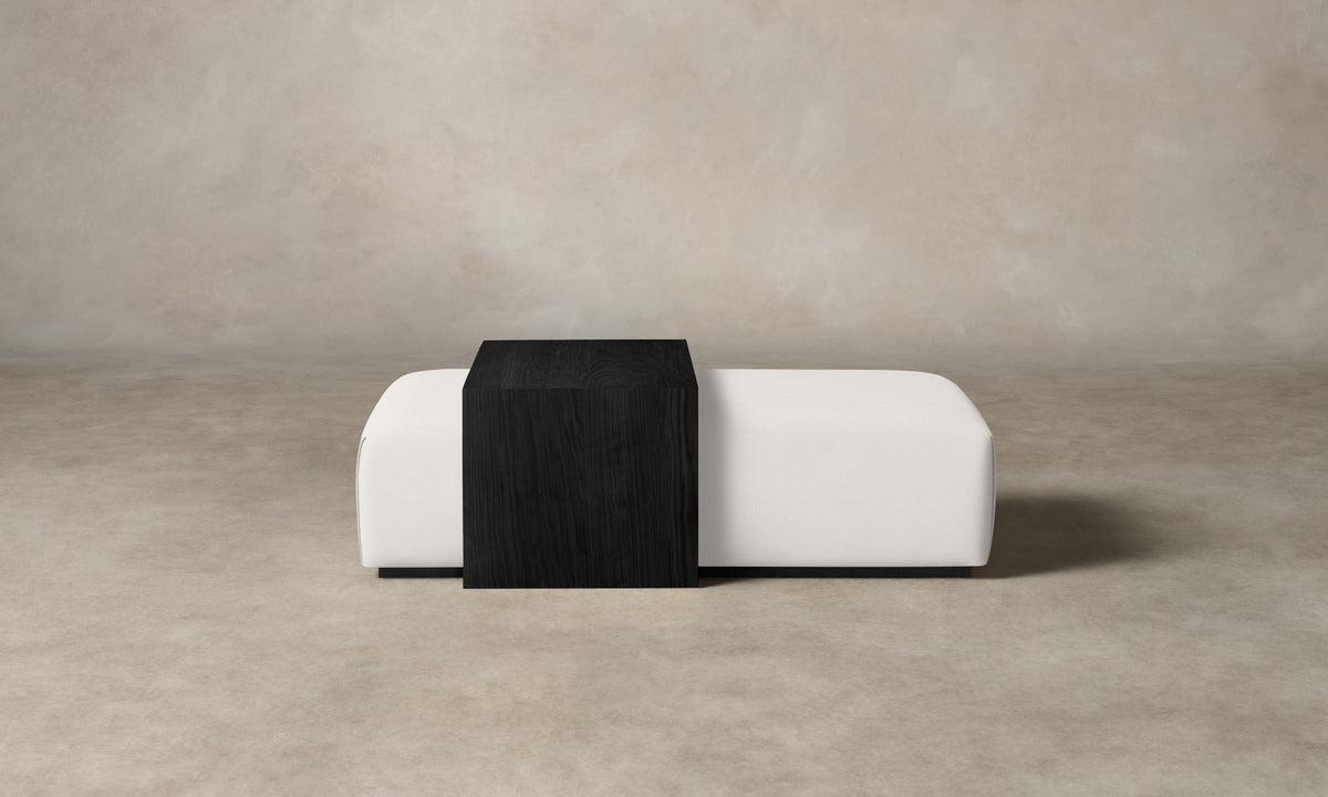 The Bowery Ottoman - Performance Woven Chenille Lace