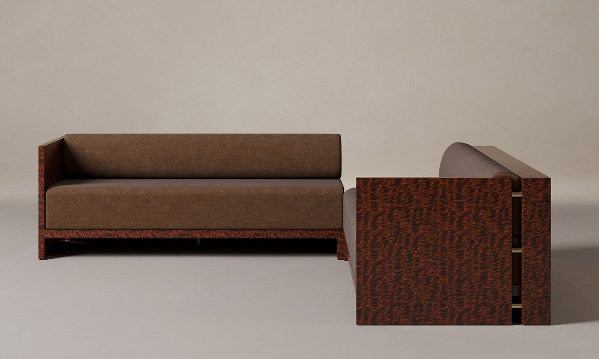 The Brasa Sectional - Marled Alpaca Velvet Whiskey