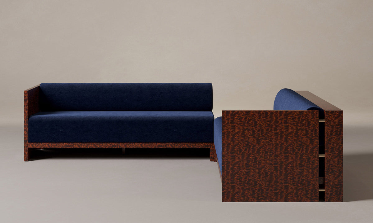 The Brasa Sectional - Performance Velvet Midnight