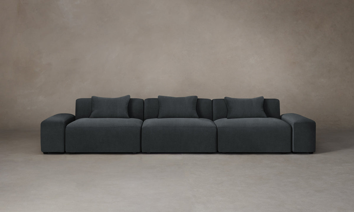 The Breuer Modular Sofa - Marled Alpaca Velvet Basalt