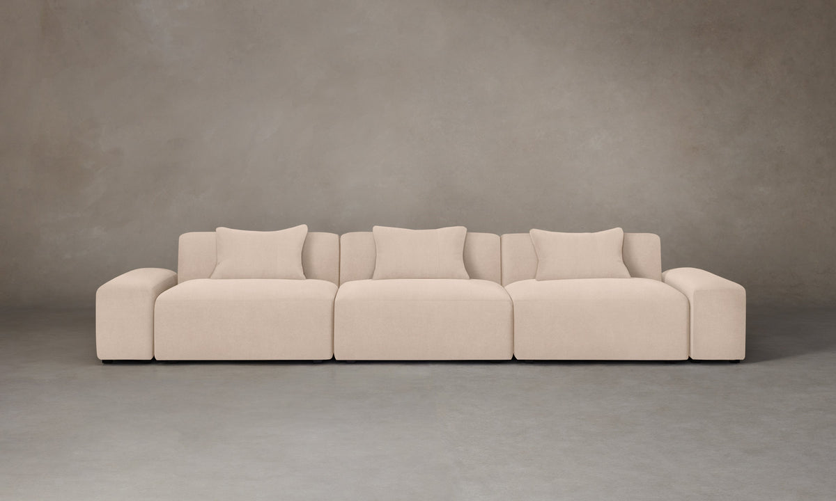 The Breuer Modular Sofa - Marled Alpaca Velvet Rosette