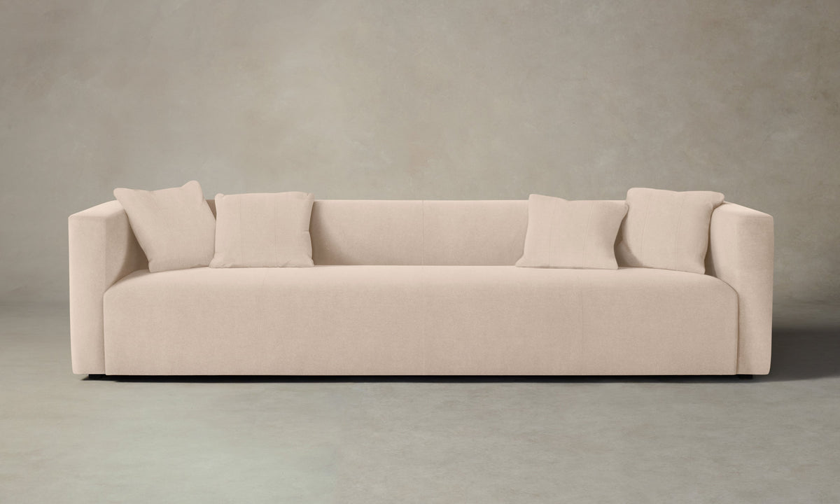 The Breuer Sofa - Marled Alpaca Velvet Rosette
