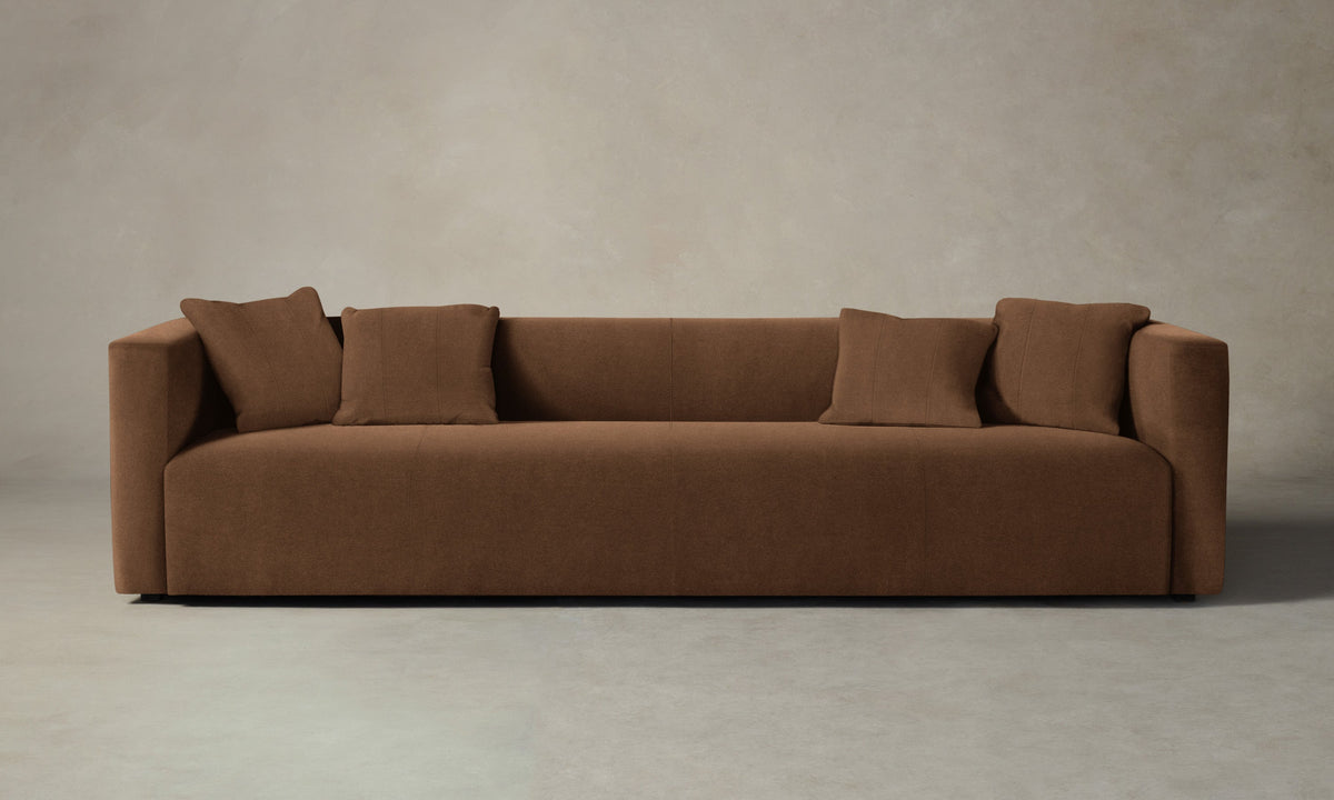 The Breuer Sofa - Marled Alpaca Velvet Whiskey