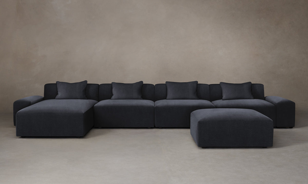 The Breuer Modular Sectional - Marled Alpaca Velvet Nightfall