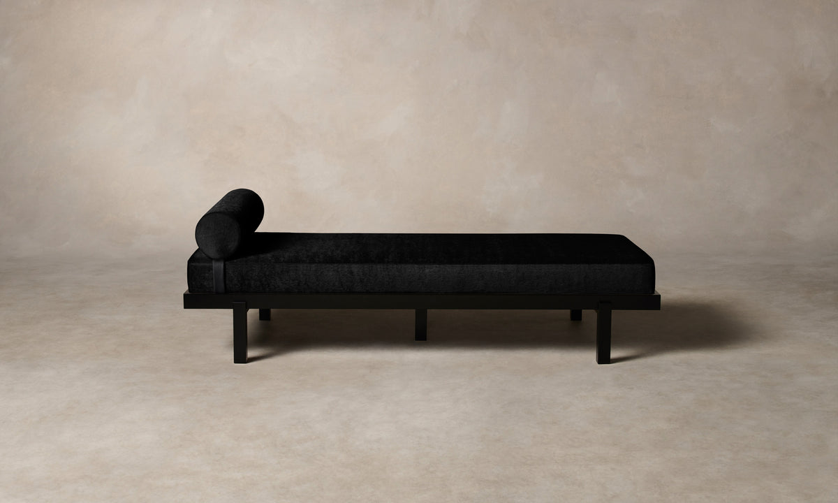 The Bruna Daybed - Deep Pile Mohair Noir