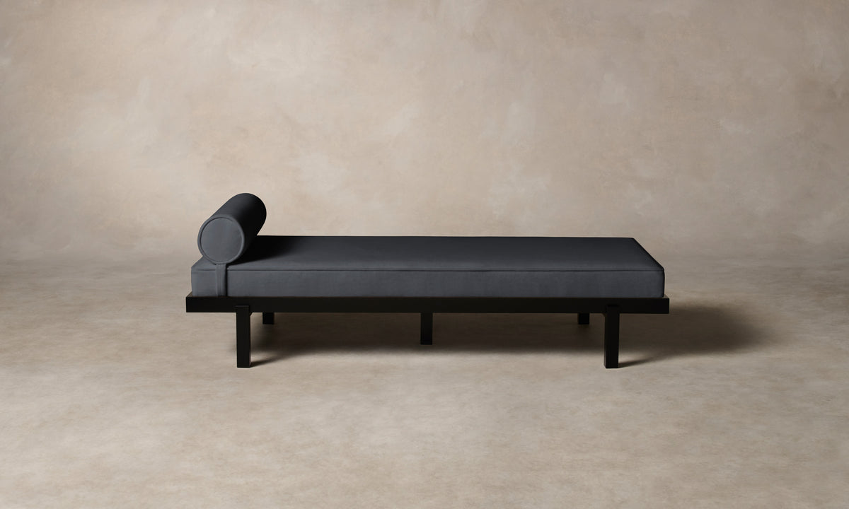 The Bruna Daybed - Marled Alpaca Velvet Basalt