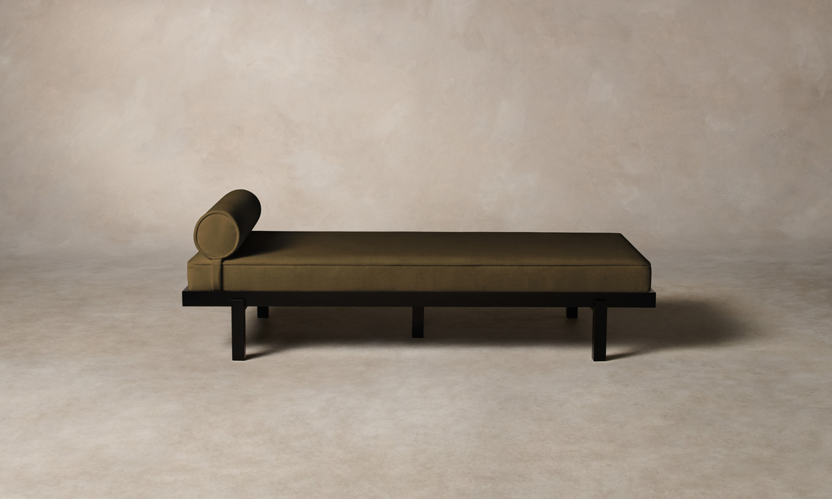 The Bruna Daybed - Marled Alpaca Velvet Marsh