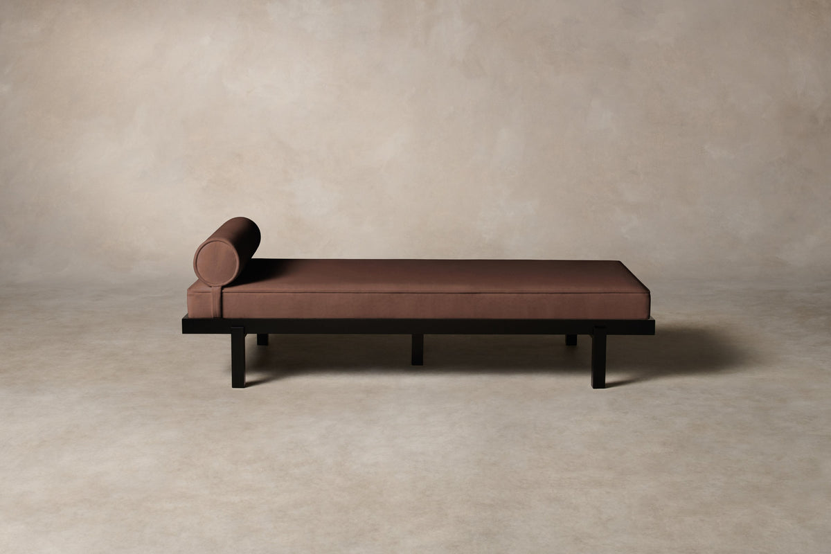 The Bruna Daybed - Marled Alpaca Velvet Molasses
