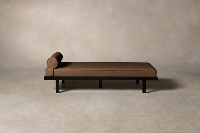 The Bruna Daybed - Marled Alpaca Velvet Whiskey