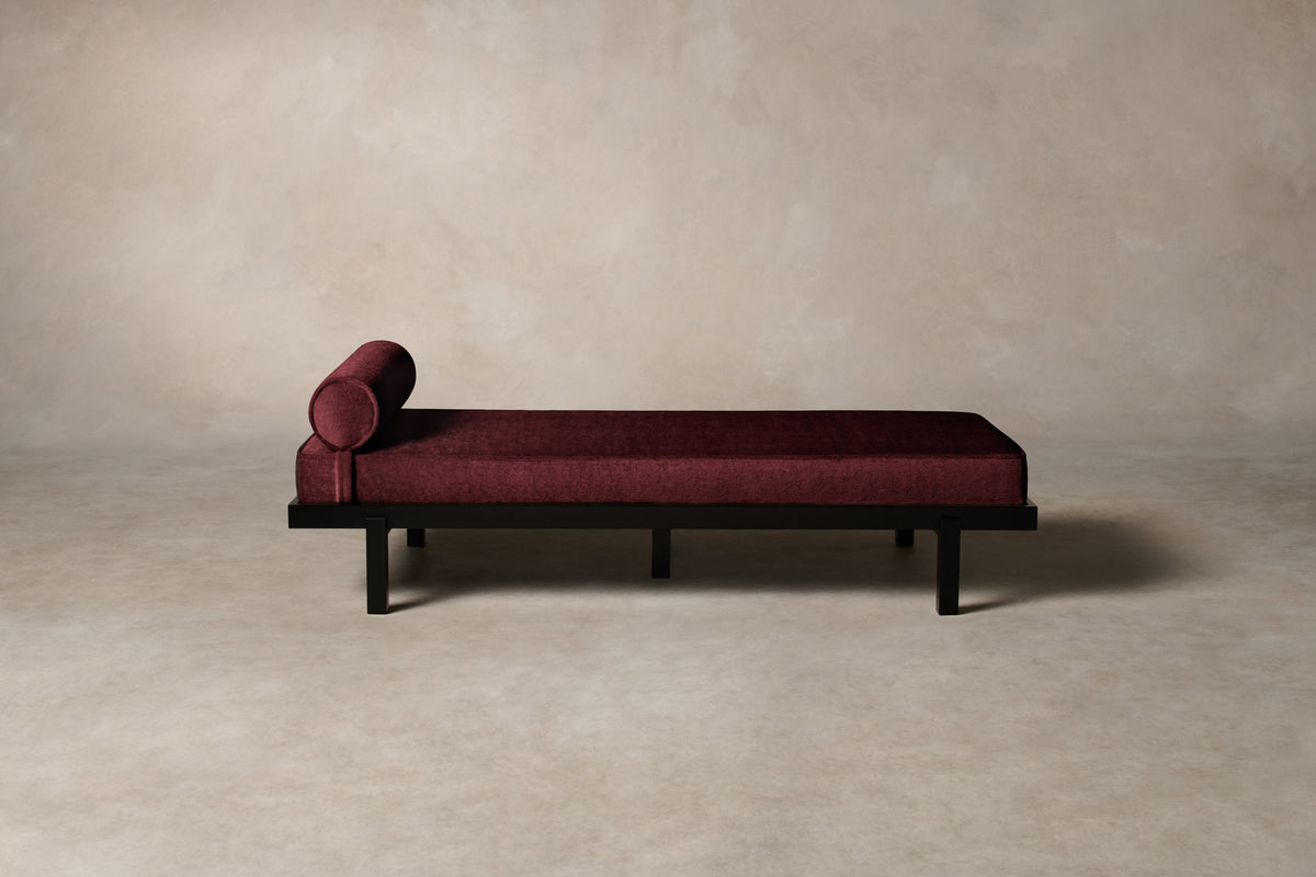 The Bruna Daybed - Mohair Crimson