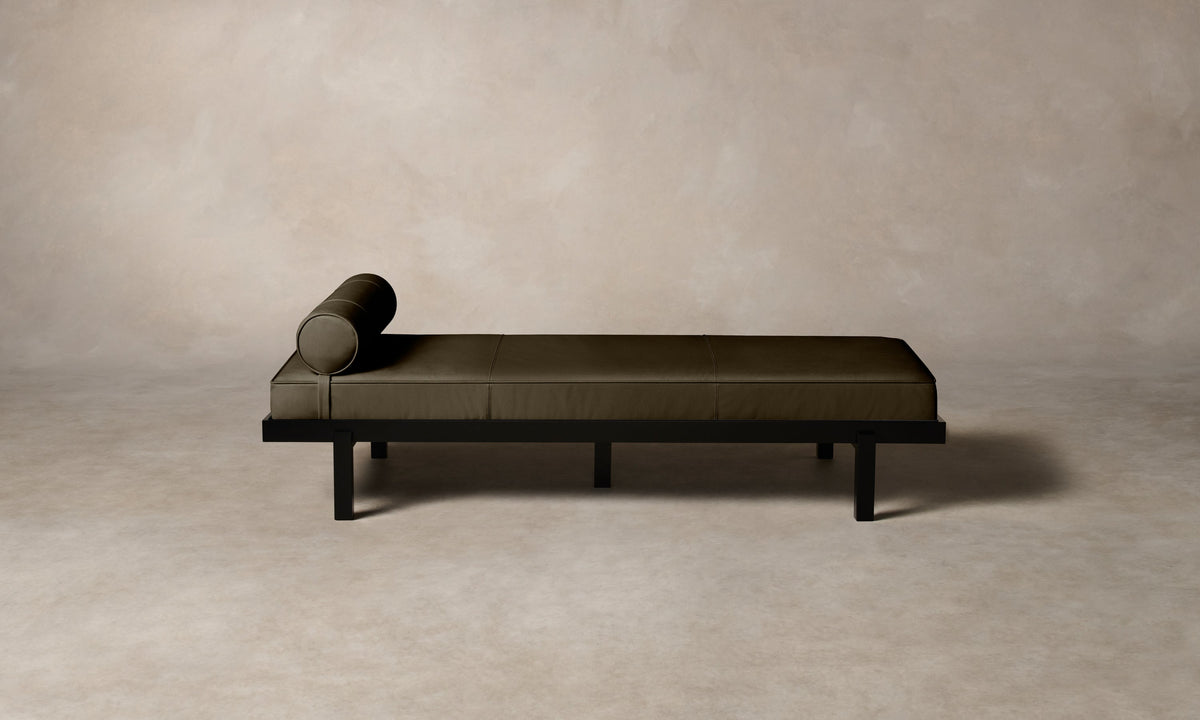 The Bruna Daybed - Pebbled Leather Truffle