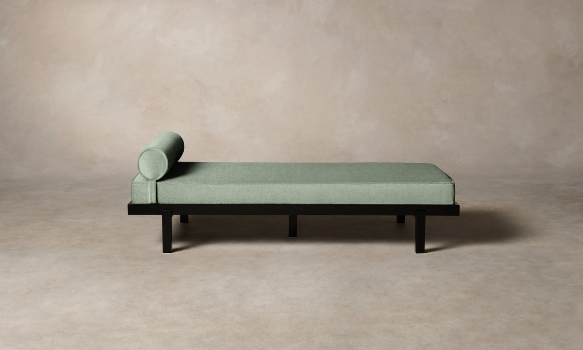 The Bruna Daybed - Performance Velvet Seafoam