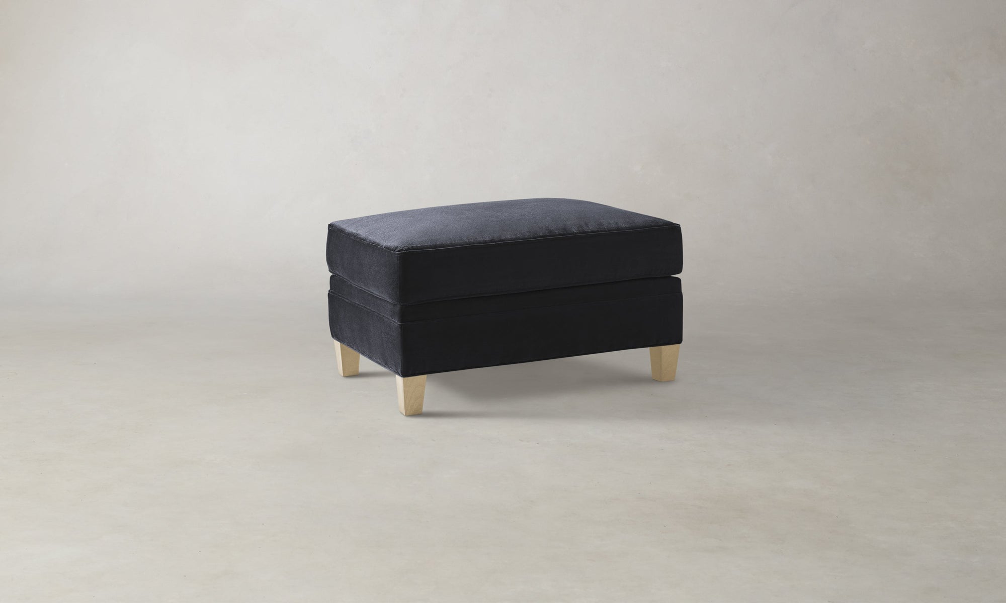 The Carmine Ottoman - Marled Alpaca Velvet Nightfall