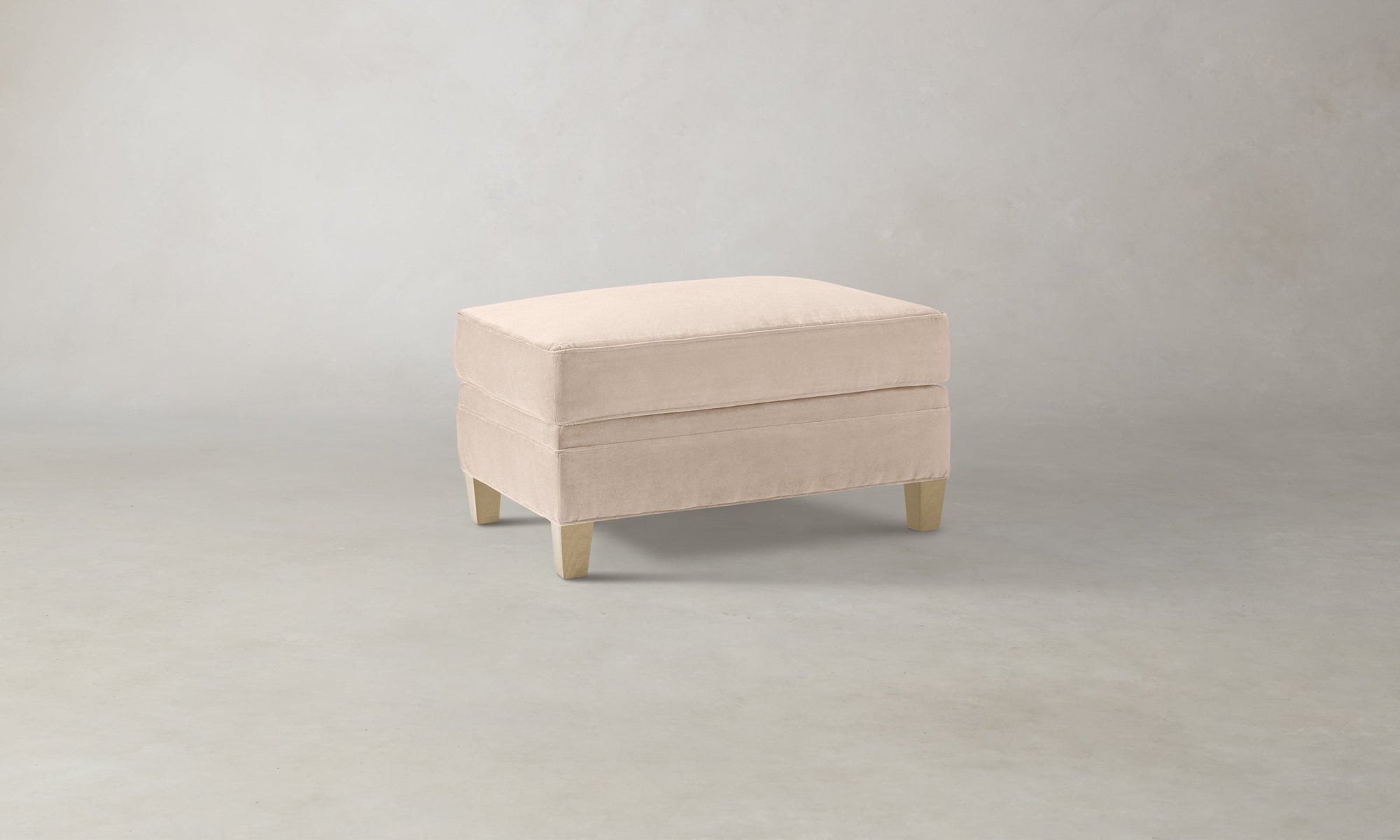The Carmine Ottoman - Marled Alpaca Velvet Rosette