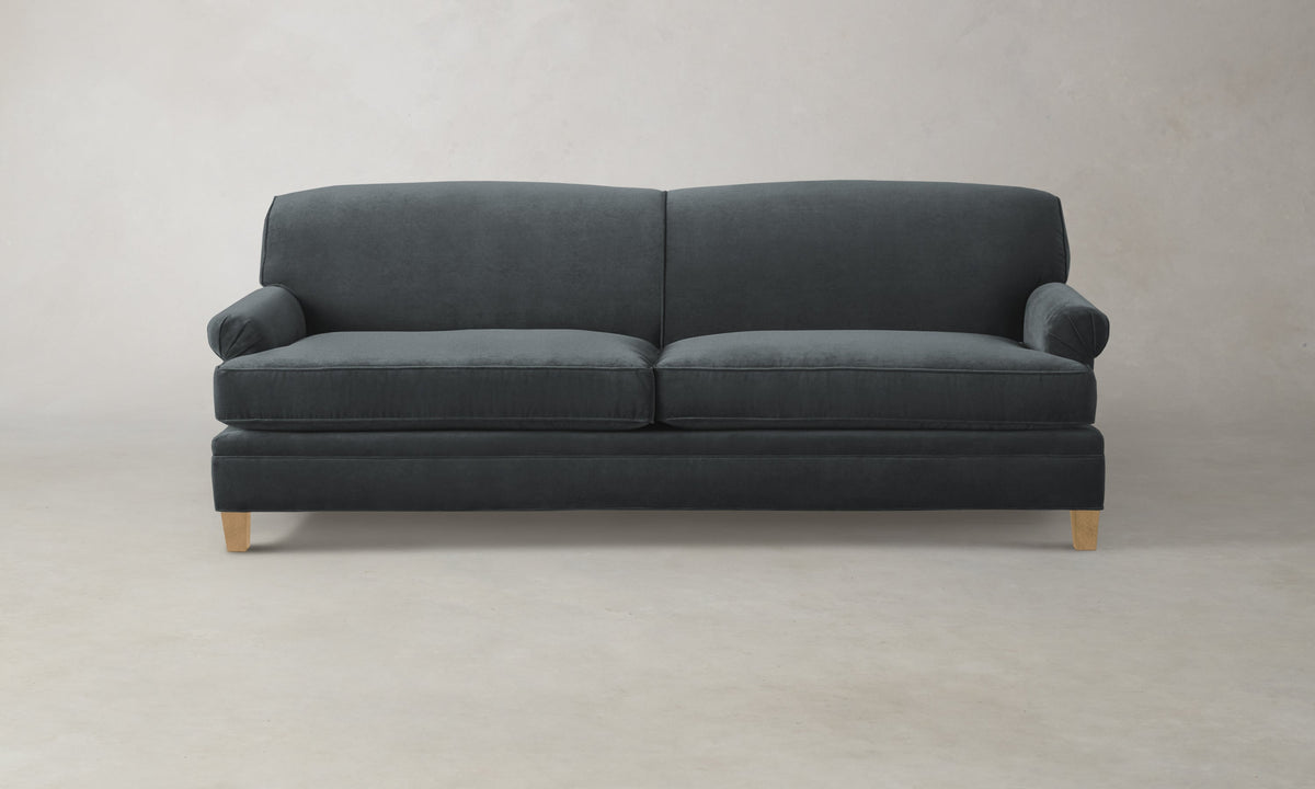 The Carmine Sofa - Marled Alpaca Velvet Basalt