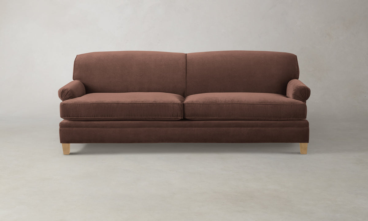 The Carmine Sofa - Marled Alpaca Velvet Molasses