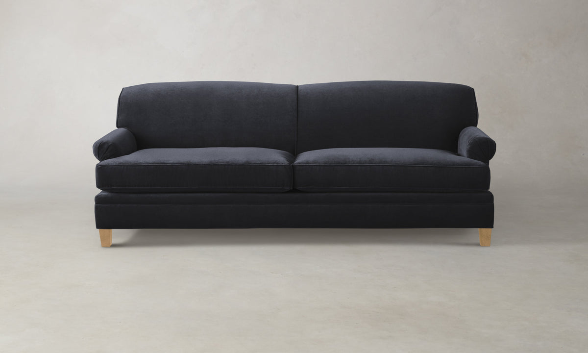 The Carmine Sofa - Marled Alpaca Velvet Nightfall