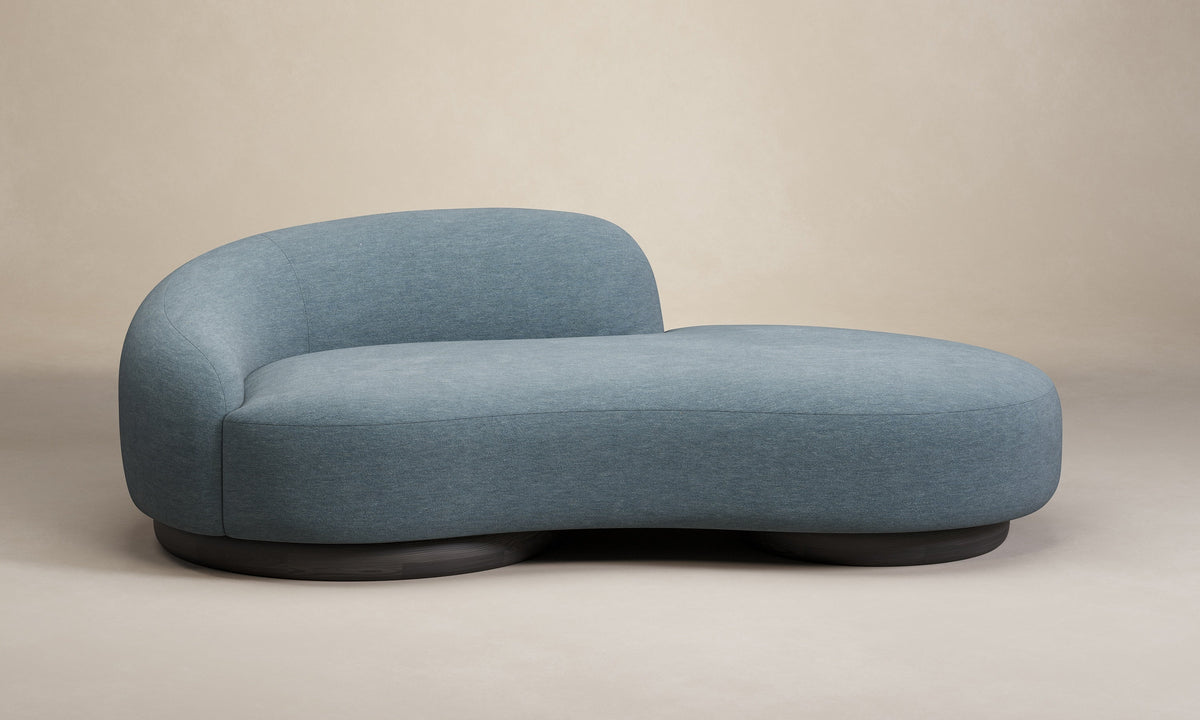 The Celine Sofa - Mohair Slate Blue
