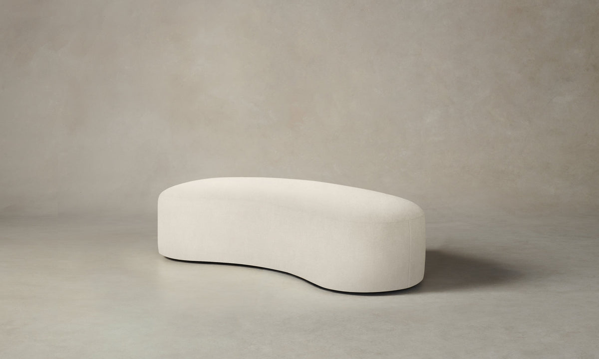 The Chelsea Daybed - Marled Alpaca Velvet Porcelain