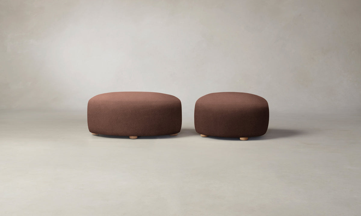 The Chelsea Ottoman - Marled Alpaca Velvet Molasses