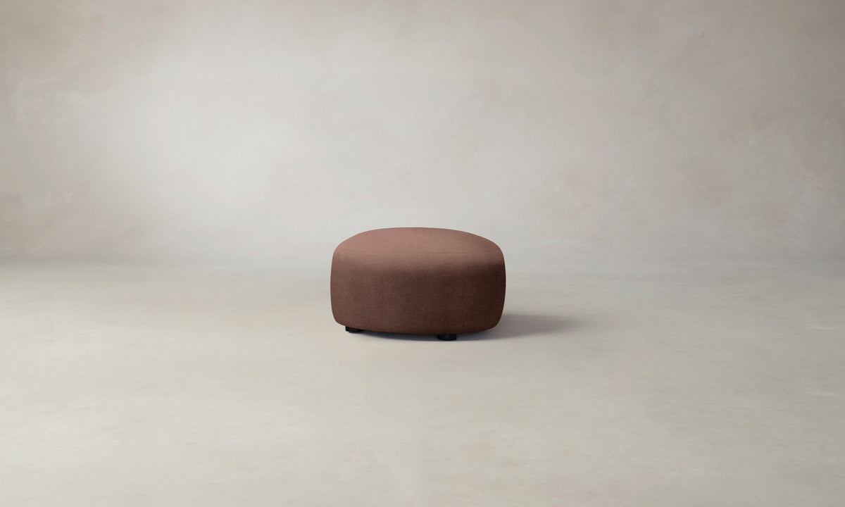 The Chelsea Ottoman - Marled Alpaca Velvet Molasses