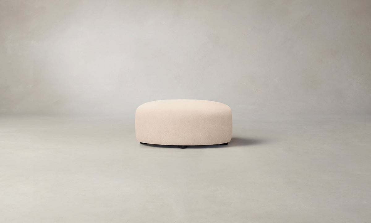The Chelsea Ottoman - Marled Alpaca Velvet Rosette