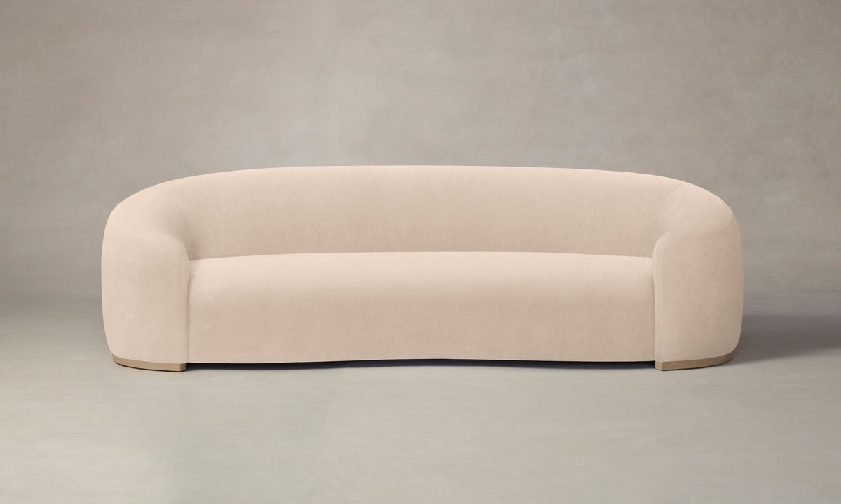 The Chelsea Sofa - Marled Alpaca Velvet Rosette