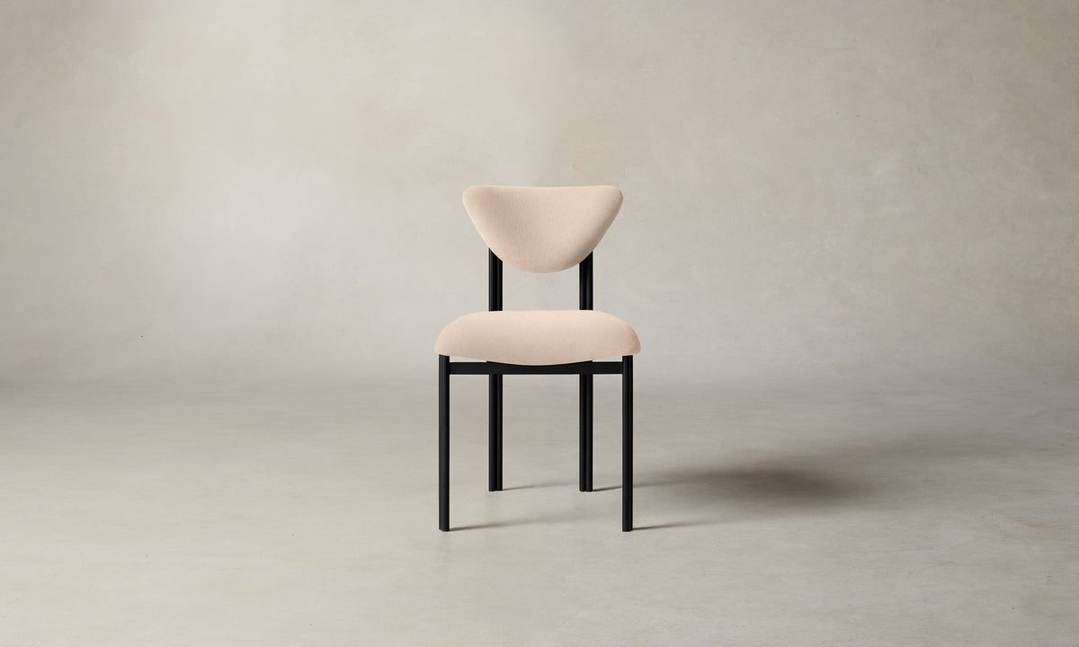 The Cooper Dining Chair - Marled Alpaca Velvet Rosette