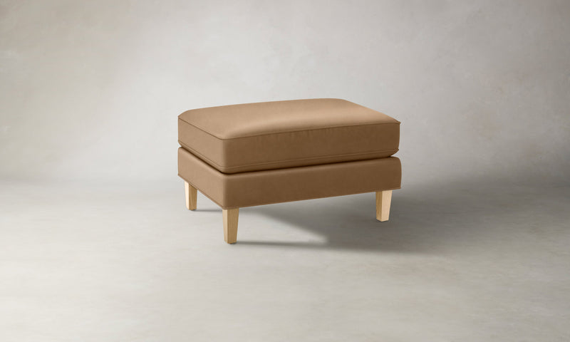 The Crosby Ottoman - Costa Leather Ridge