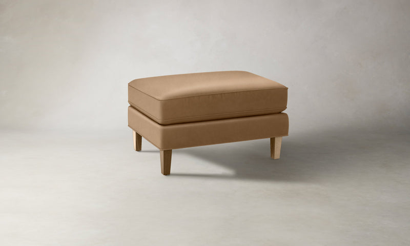 The Crosby Ottoman - Costa Leather Ridge