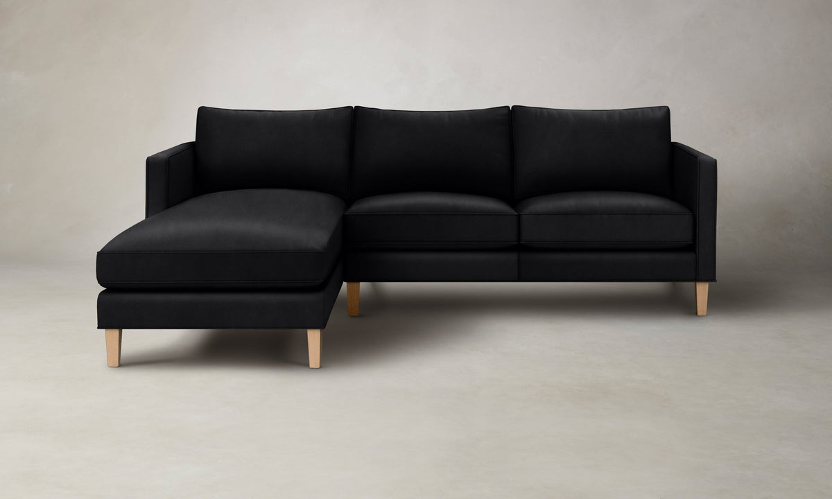 The Crosby Sectional - Costa Leather Jet