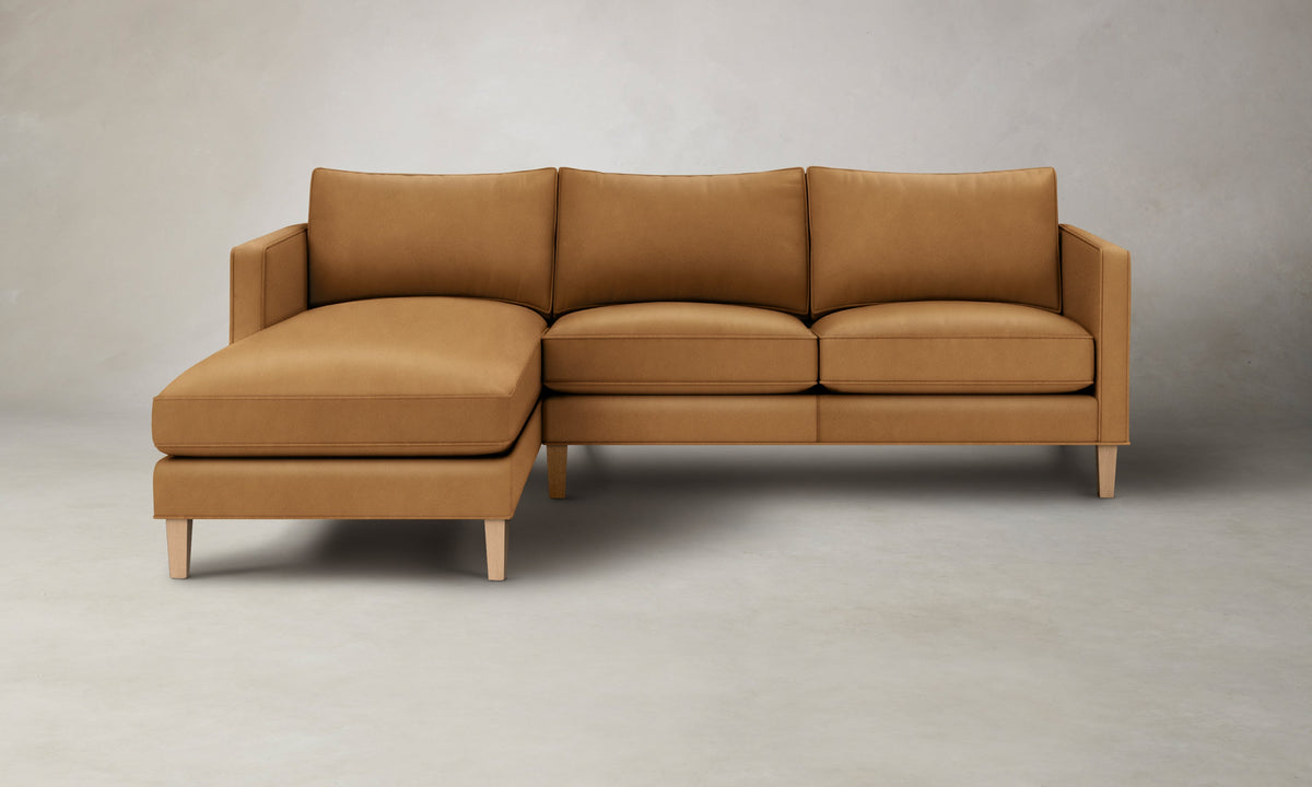 The Crosby Sectional - Costa Leather Nutmeg