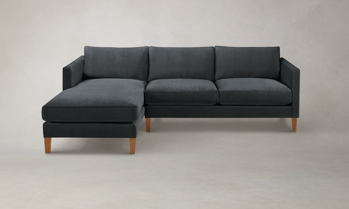 The Crosby Sectional - Marled Alpaca Velvet Basalt