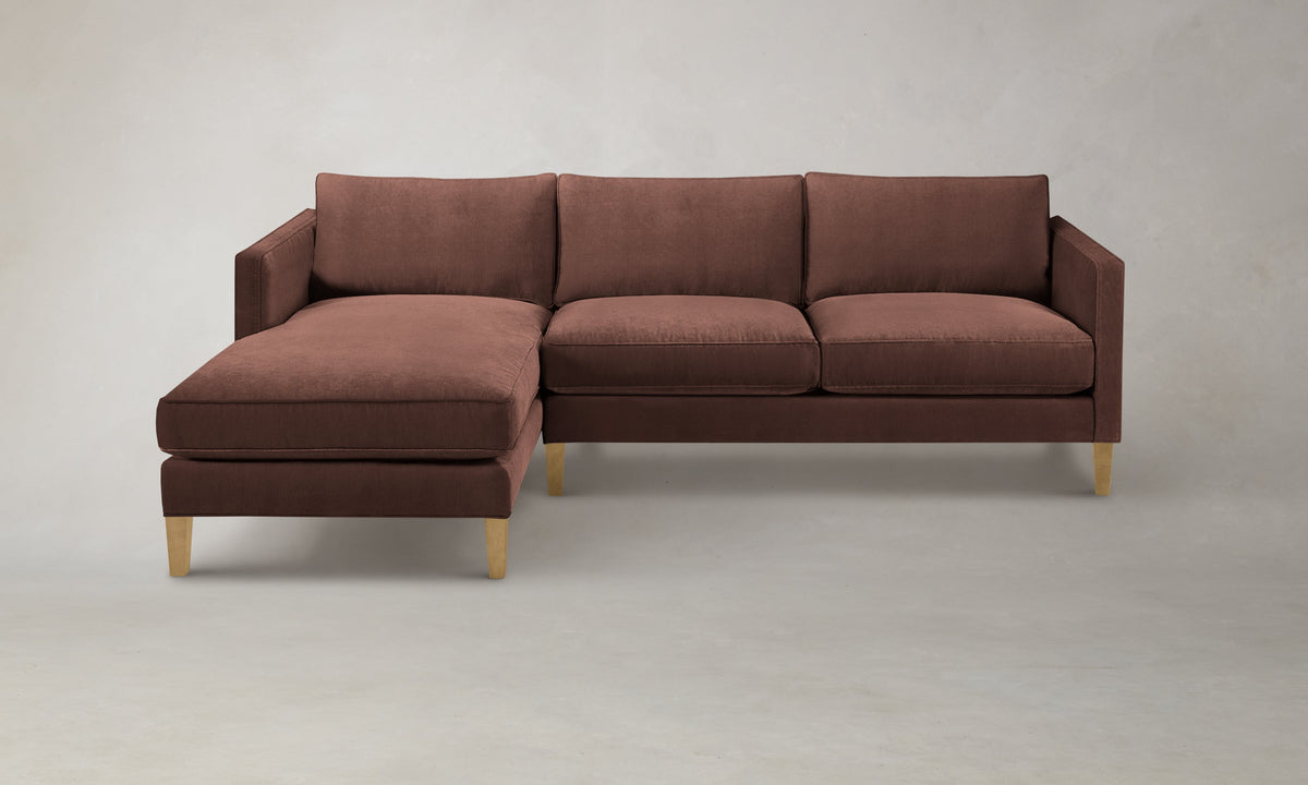The Crosby Sectional - Marled Alpaca Velvet Molasses