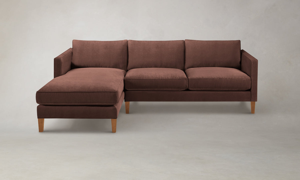 The Crosby Sectional - Marled Alpaca Velvet Molasses
