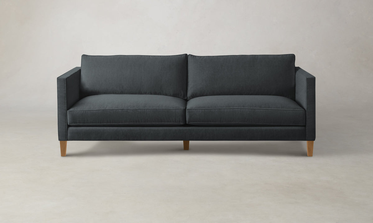 The Crosby Sofa - Marled Alpaca Velvet Basalt