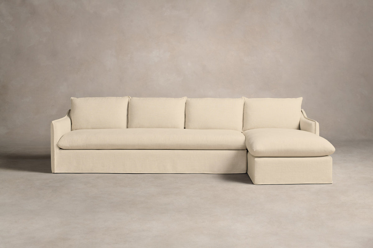 The Dune Sectional - Performance Linen Weave Flour