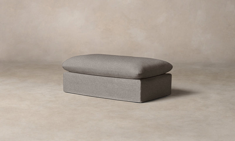 The Dune Ottoman - Heritage Belgian Linen Agate