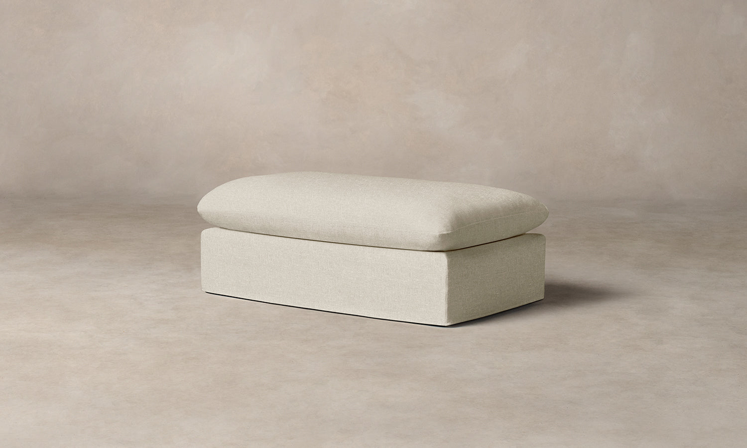 The Dune Ottoman - Heritage Belgian Linen Alder