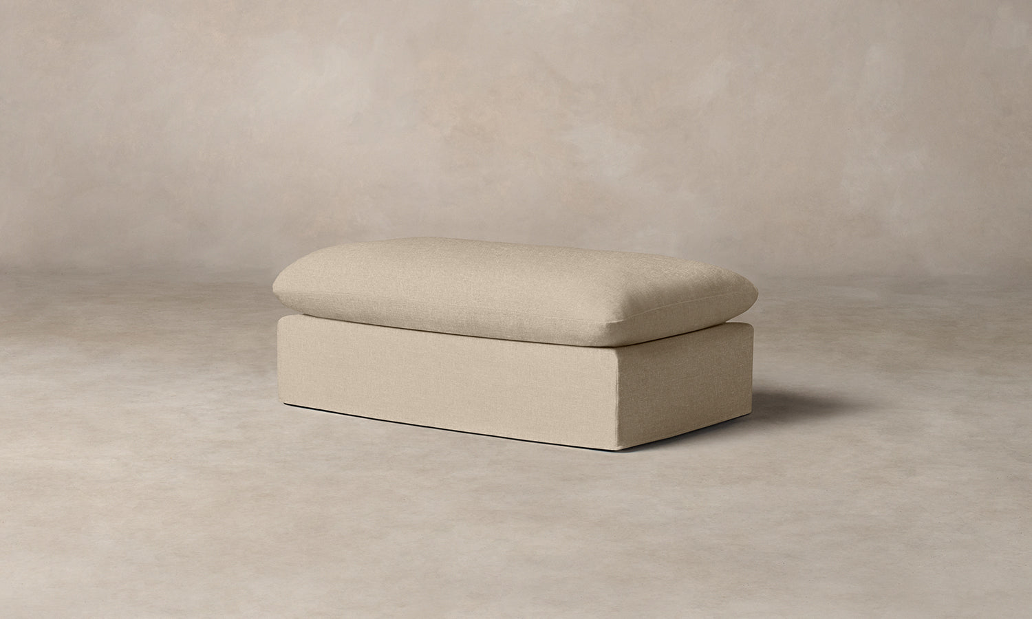 The Dune Ottoman - Heritage Belgian Linen Husk