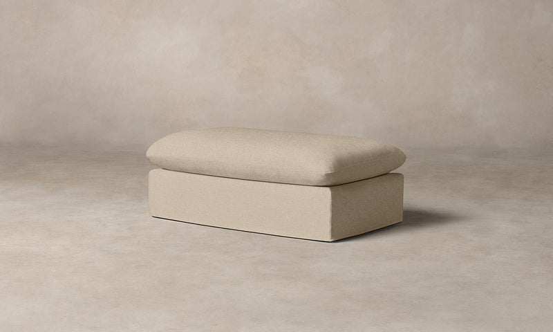 The Dune Ottoman - Heritage Belgian Linen Husk