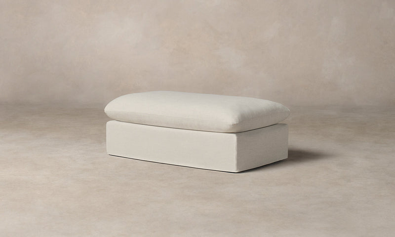 The Dune Ottoman - Heritage Belgian Linen Summit
