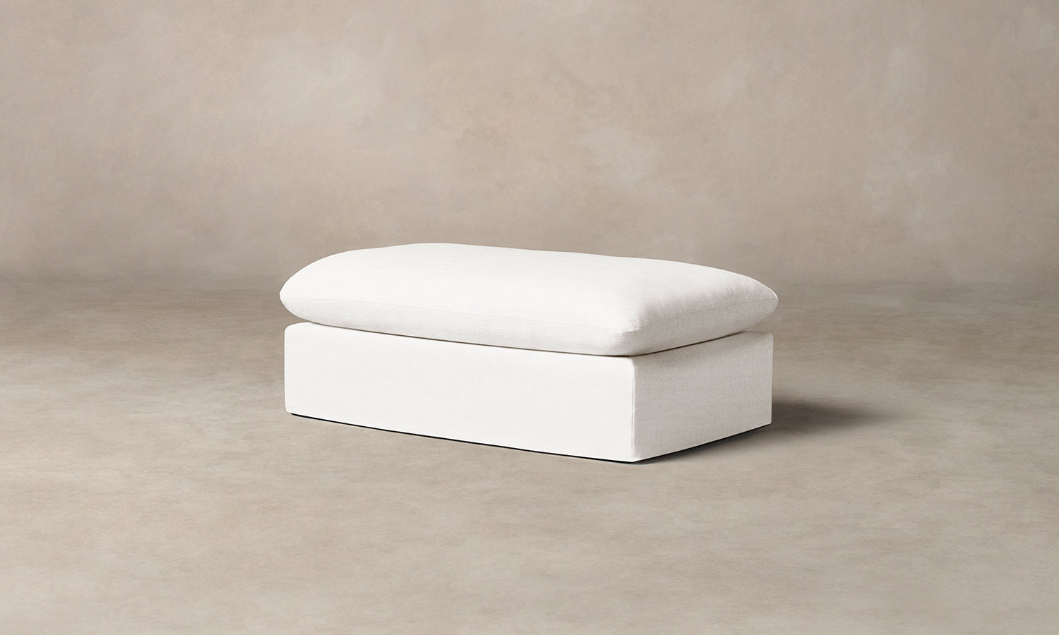 The Dune Ottoman - Performance Woven Chenille Lace