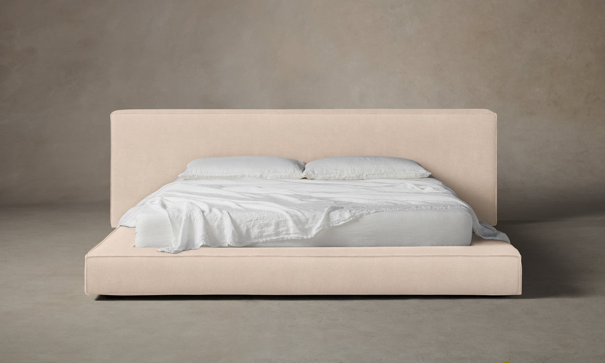 The Eldridge Bed - Marled Alpaca Velvet Rosette