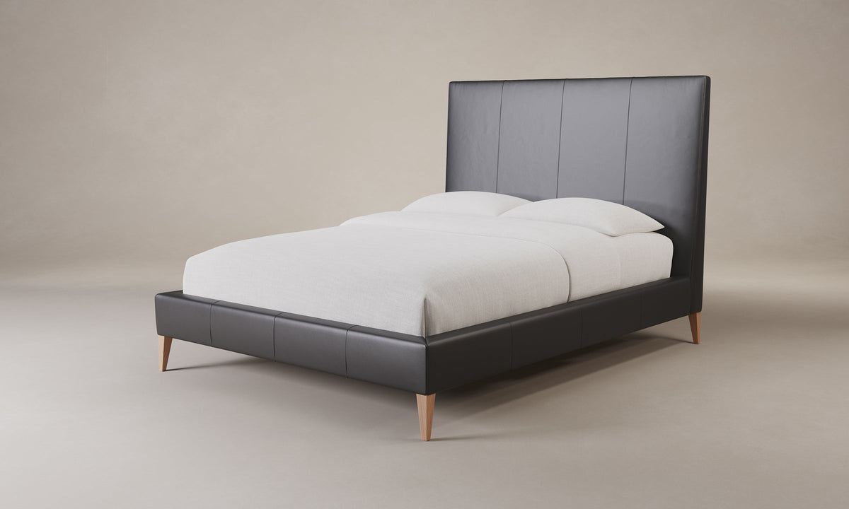 The Essex Bed - Costa Leather Jet